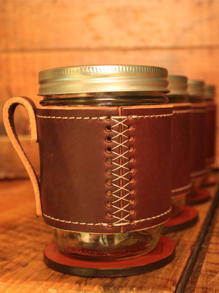 Leather Mason Jar Mug – Ellicott & Co.