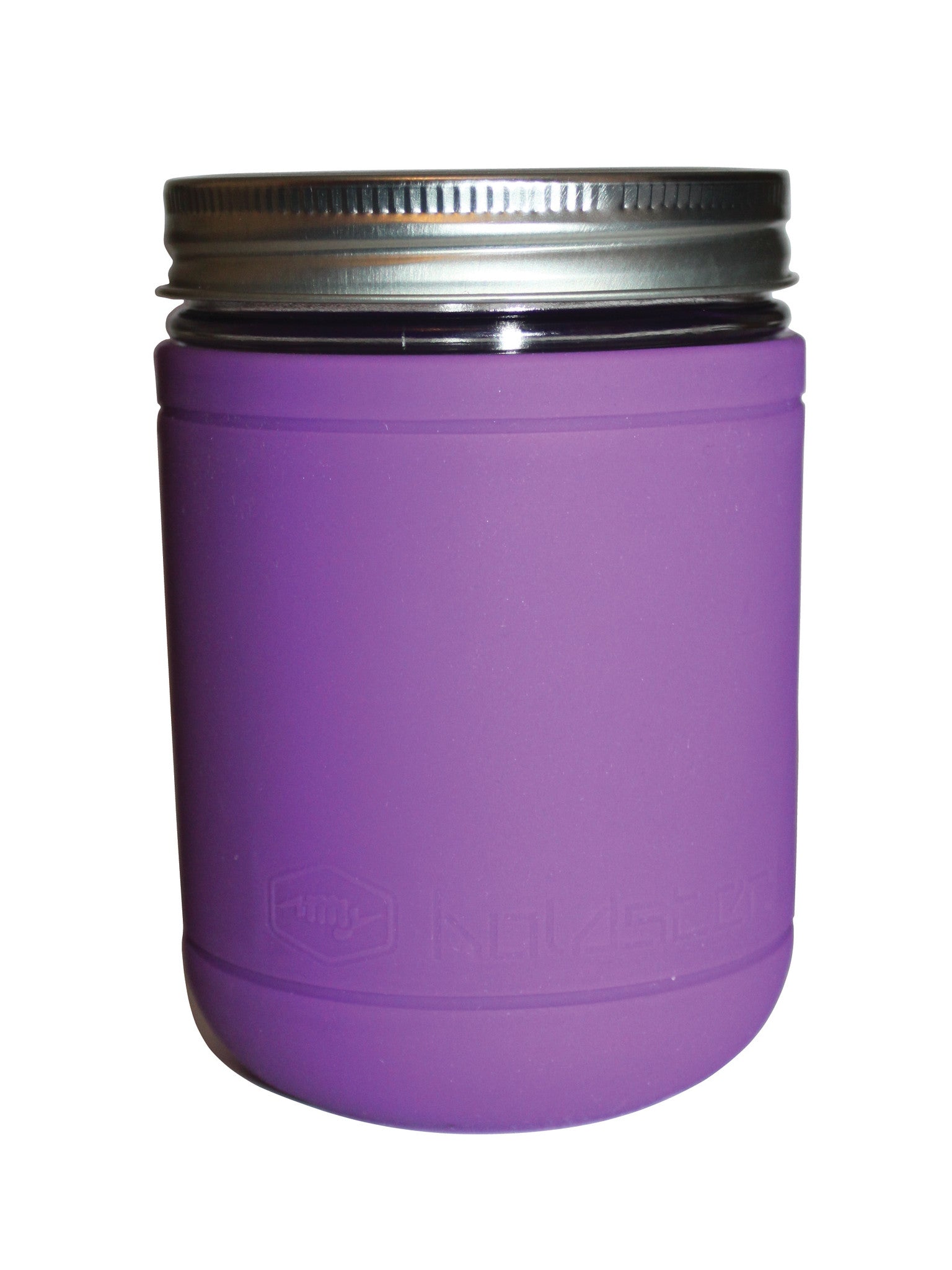 Silicone cup cover. Purple cup or glass cover with slot in handle